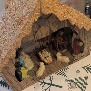 Vintage Nativity Scene Figurine Set